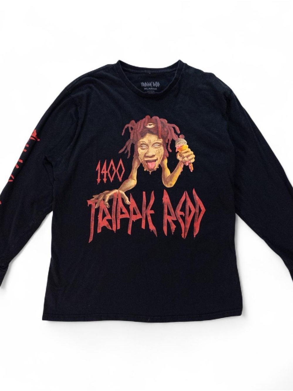 Trippie Redd “1400” Black Long Sleeve Tee | Official Merch | Size XL